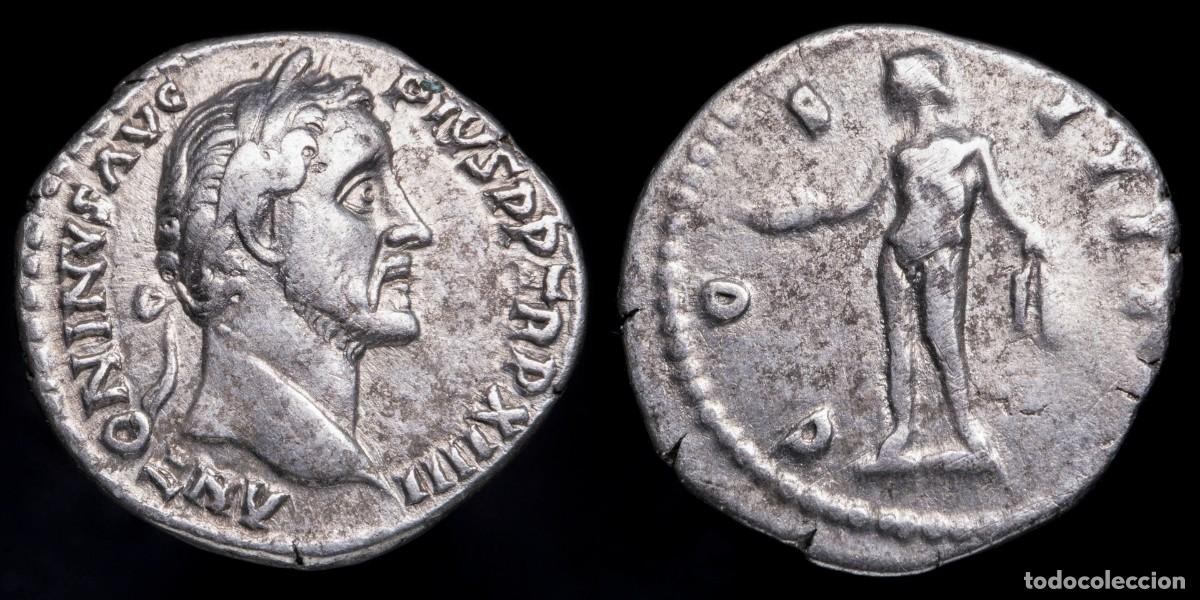 Monedas Imperio romano: Antoninus Pius Denarius - COS IIII - 19 mm / 3,45 gr.
