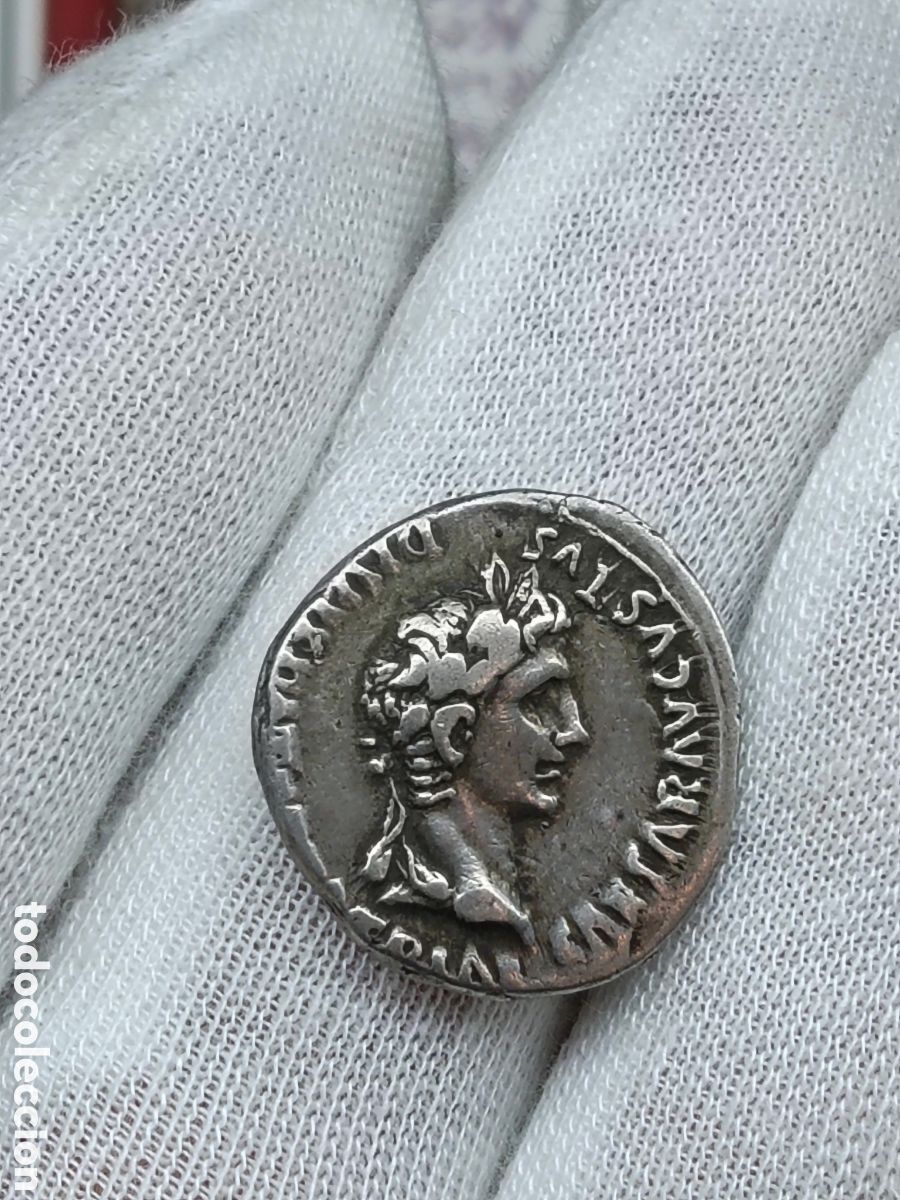 Monedas Imperio romano: DENARIO OCTAVIO AUGUSTO . LUGDUNUM ( 27 a.C - 14 d.C) PESO 3,77 GRAMOS