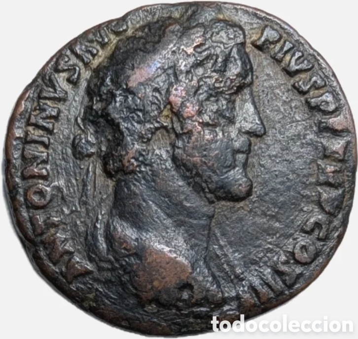 Monedas Imperio romano: As Antonino P&iacute;o y Marco Aurelio 140-144 d.C. &rdquo;Rara&rdquo;