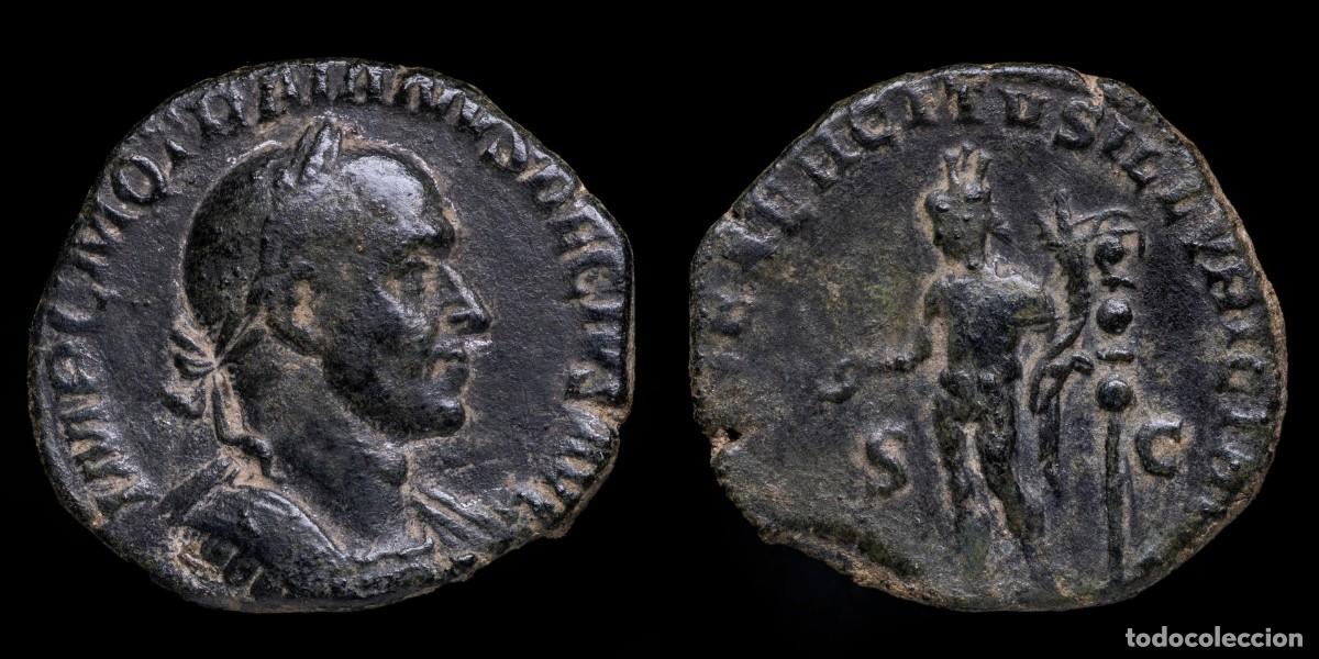 Monedas Imperio romano: Trajan Decius Sestertius - GENIVS EXERC ILLVRICIANI SC - 27 mm / 9,15 gr.