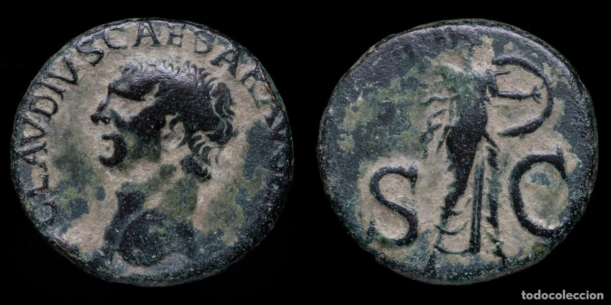 Monedas Imperio romano: Claudius As - MINERVA SC - 25 mm / 10,86 gr.