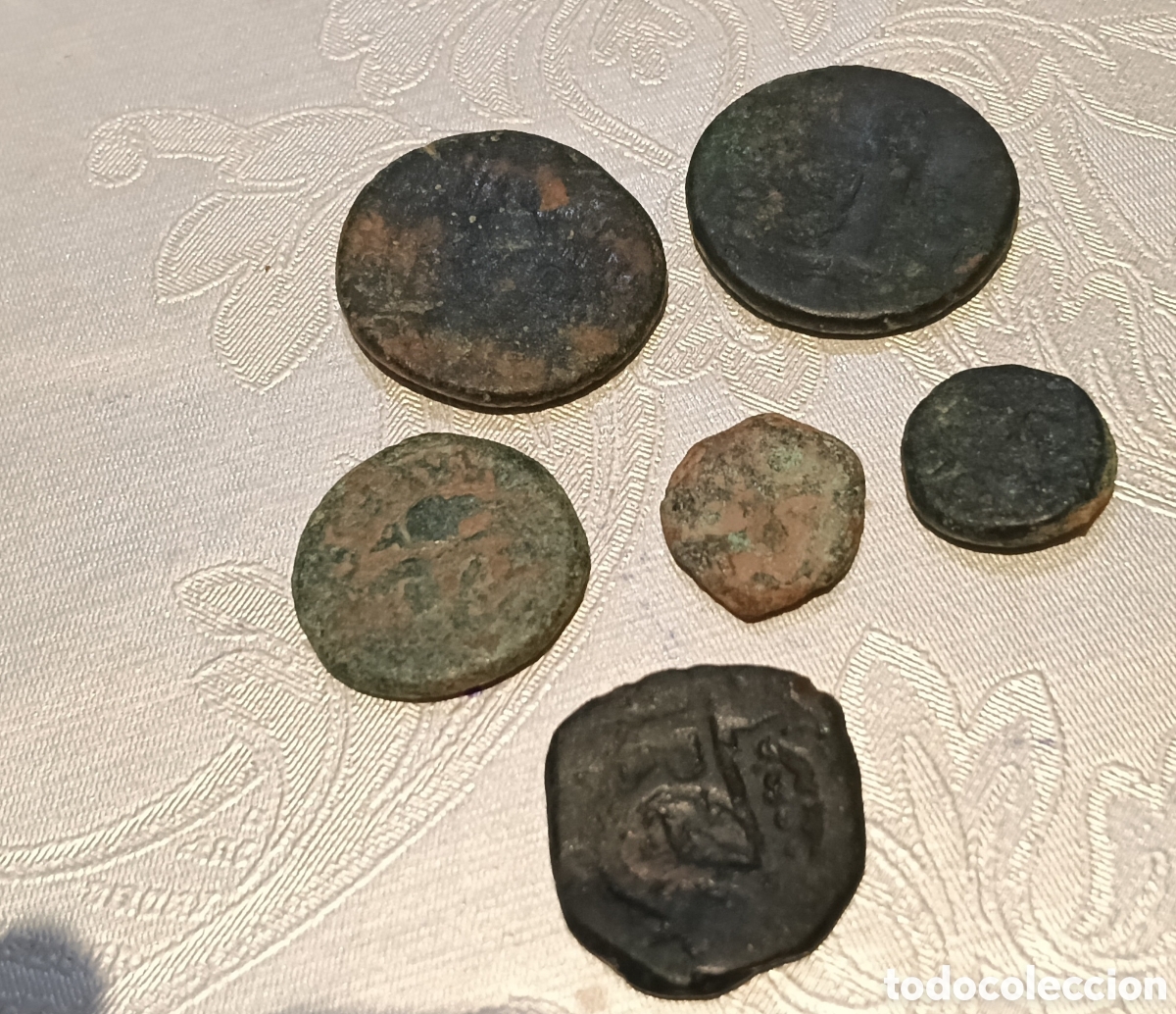 Monedas Imperio romano: Lote 6 monedas ,5 romanas y 1 medieval - Foto 2
