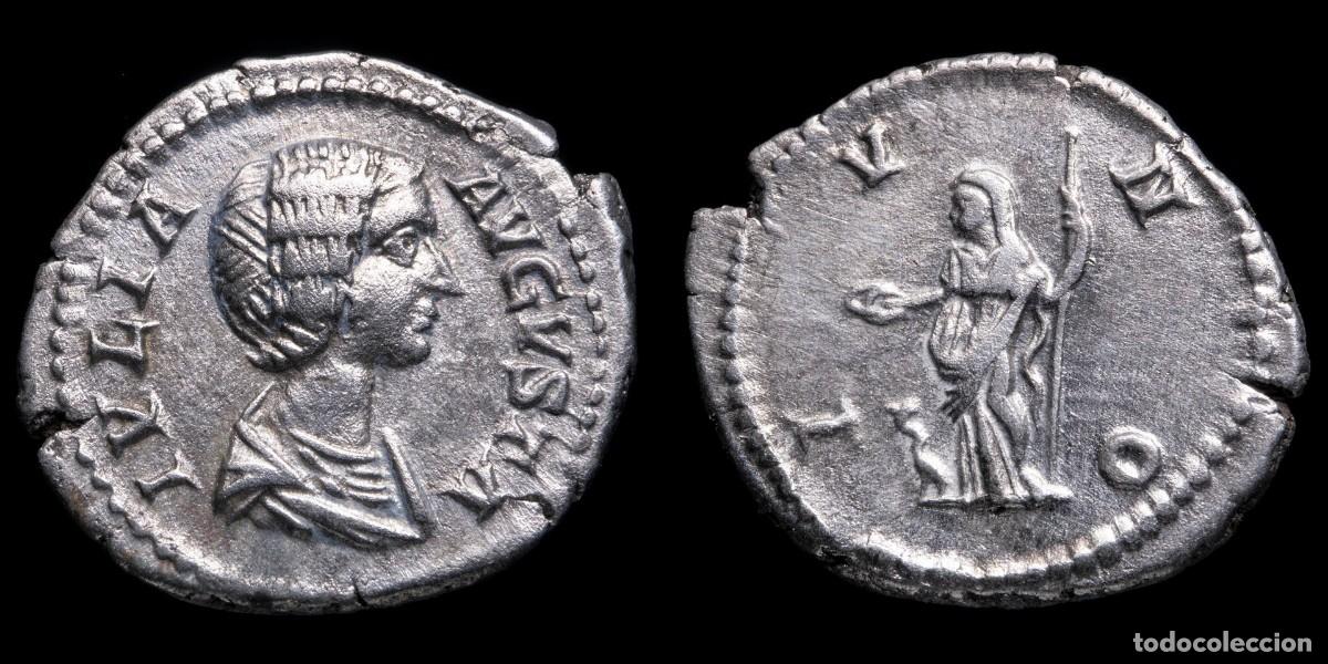 Monedas Imperio romano: Julia Domna Denarius - IVNO - 18 mm / 3,08 gr.