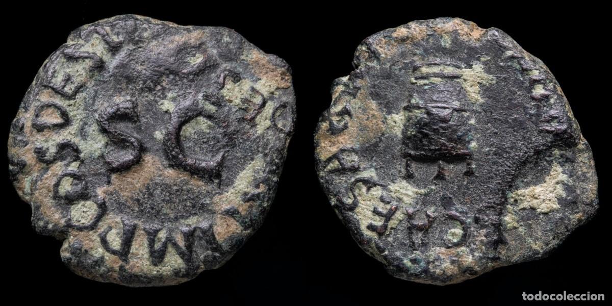 Monedas Imperio romano: Claudius Quadrans - PON M TR P IMP COS DES IT SC - 17 mm / 2,79 gr.
