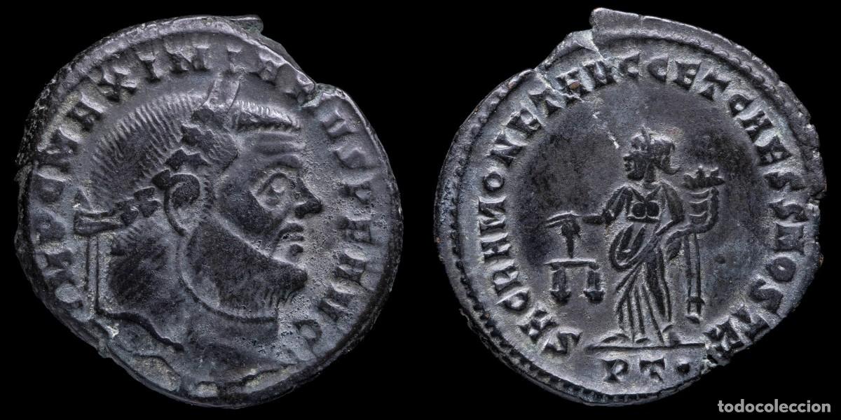 Monedas Imperio romano: Maximianus Follis - SACRA MONET AVGG ET CAESS NOSTR, Ticinum - 28 mm / 10,15 gr.