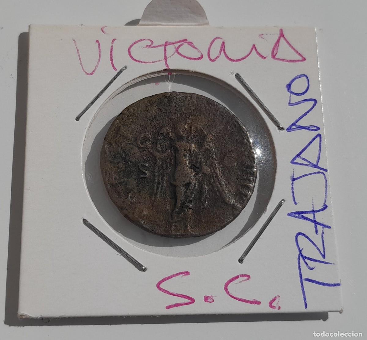 Monedas Imperio romano: AS DE TRAJANO. VICTORIA. FINALES SIGLO I AC