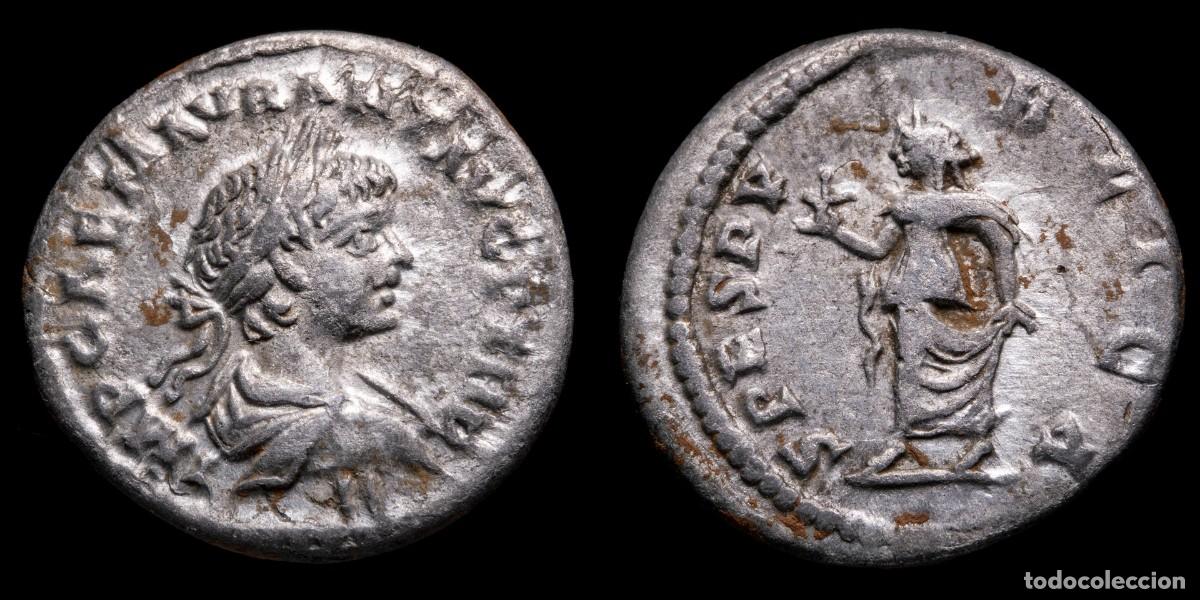 Monedas Imperio romano: Caracalla Denarius - SPES PVBLICA - 19 mm / 2,94 gr. - Foto 1