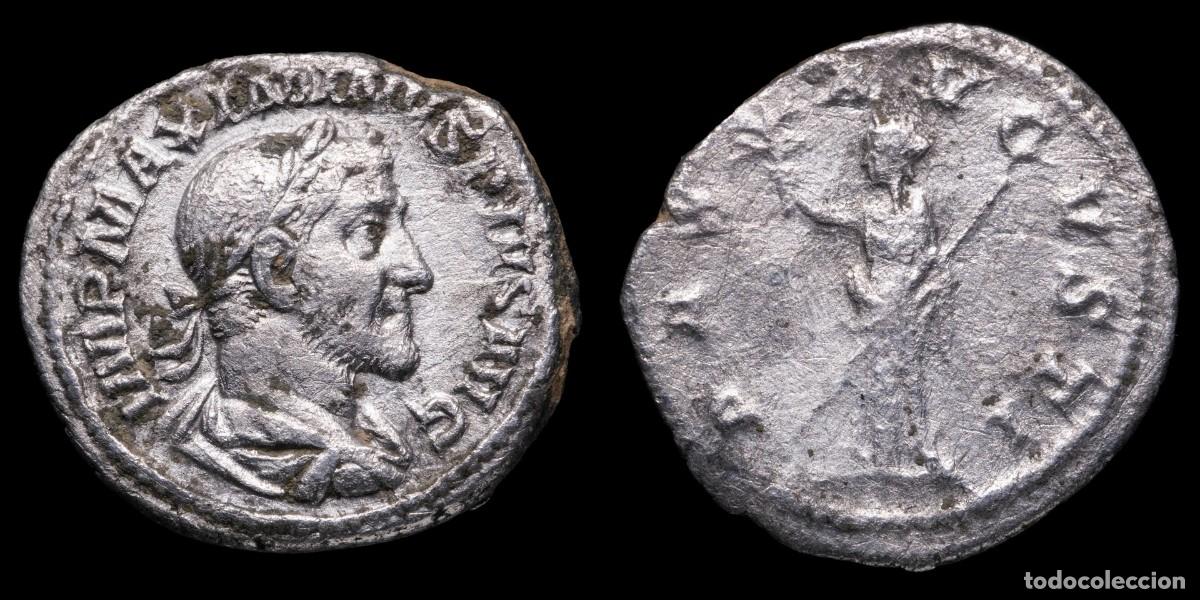 Monedas Imperio romano: Maximinus I Thrax Denarius - PAX AVGVSTI - 20 mm / 2,78 gr.