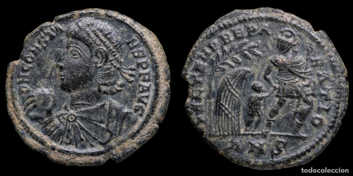Monedas Imperio romano: Constans Follis - FEL TEMP REPARATIO, Antiochia - 22 mm / 4,22 gr.