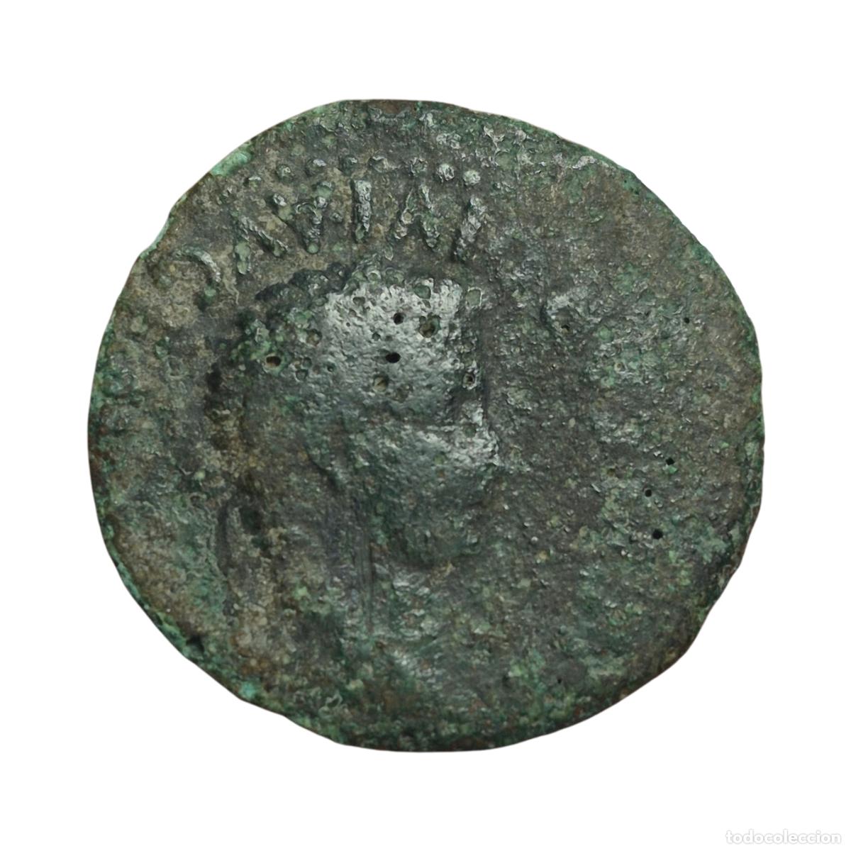 Monedas Imperio romano: NT/ AS TIBERIO CAESARAUGUSTA (A1811) - Foto 1