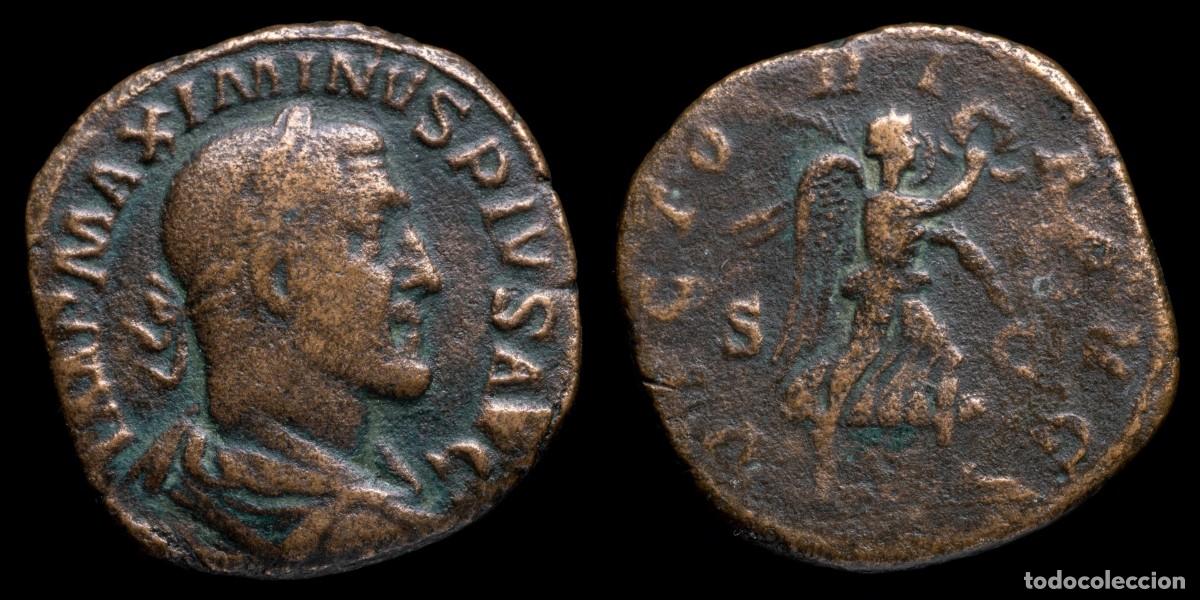 Monedas Imperio romano: Maximinus I Thrax Sestertius - VICTORIA AVG SC - 31 mm / 21,35 gr.