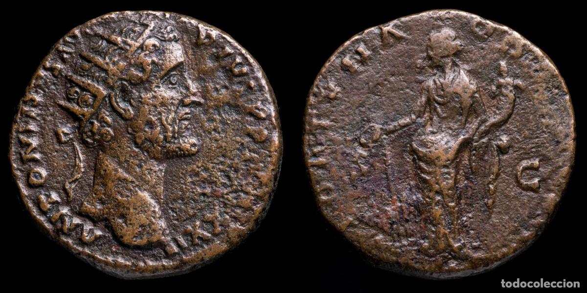 Monedas Imperio romano: Antoninus Pius Dupondius - FORTVNA COS IIII SC - 24 mm / 12,78 gr.