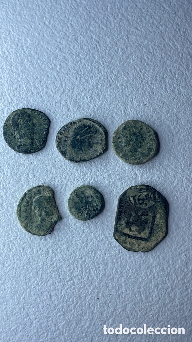 Monedas Imperio romano: Lote 6 Monedas Antiguas - Bronces Romanos y Resello 1641