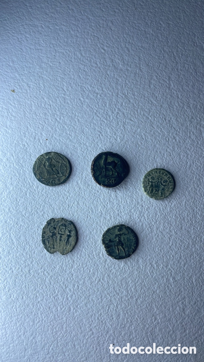 Monedas Imperio romano: Lote de 5 Monedas Romanas de Bronce - Foto 2