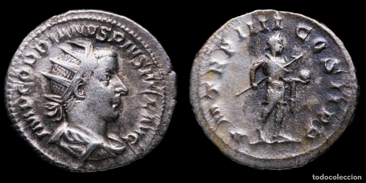 Monedas Imperio romano: Gordian III Antoninianus - P M TR P IIII COS II P P - 22 mm / 3,56 gr.