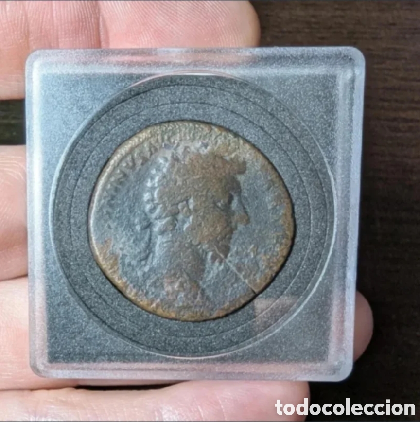 Monedas Imperio romano: Sestercio Marco Aurelio 166 d.C. - Foto 5