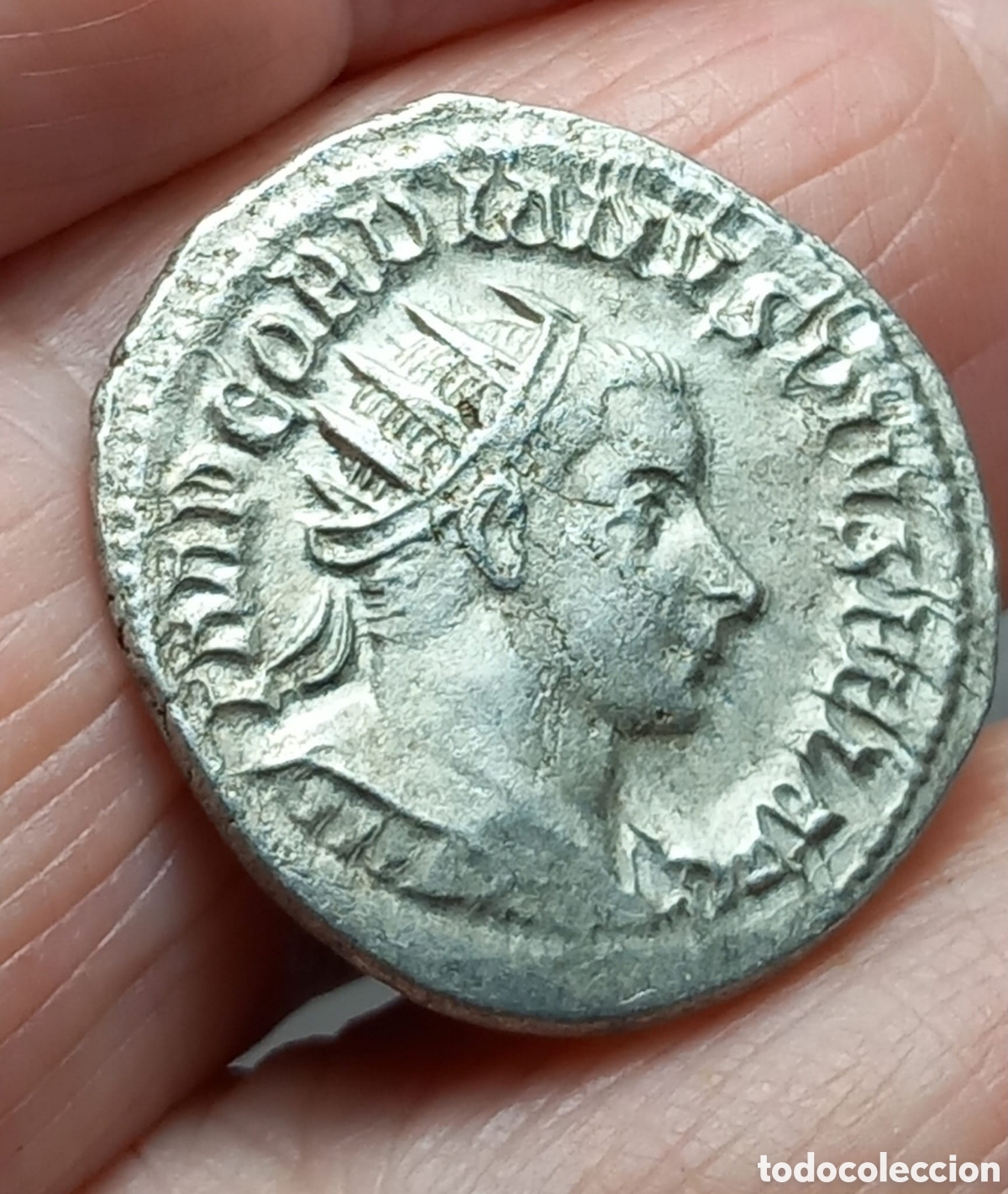 Monedas Imperio romano: Gordiano III, 238-244 d. C. Plata, Antoniniano. 4,28 g, 23,61 mm. Antioqu&iacute;a.