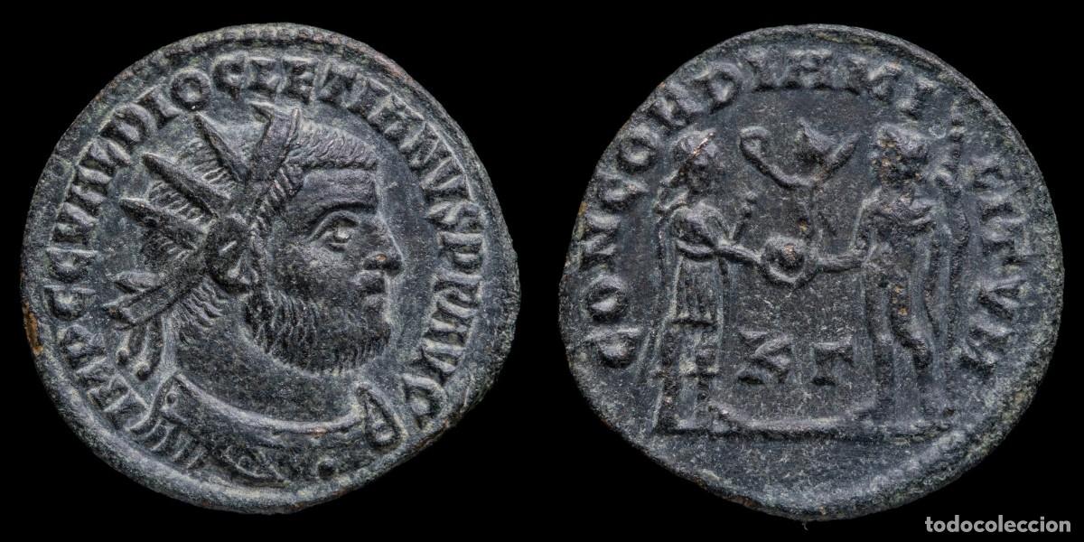 Monedas Imperio romano: Diocletian Antoninianus - CONCORDIA MILITVM, Heraclea - 21 mm / 2,36 gr.