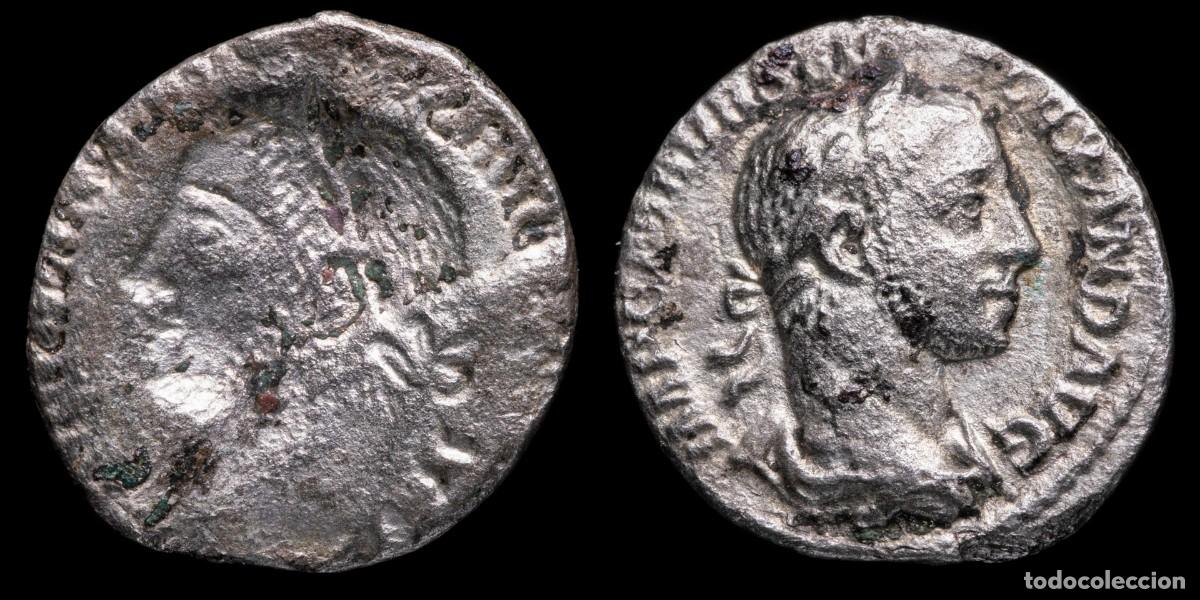Monedas Imperio romano: Severus Alexander Denarius Brockage - 18 mm / 2,43 gr.