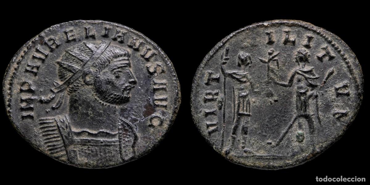 M&uuml;nzen R&ouml;misches Reich: Aurelian Antoninianus - VIRT MILITVM - 22 mm / 2,62 gr.