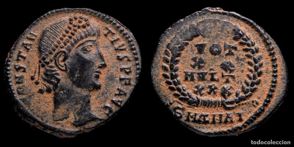 M&uuml;nzen R&ouml;misches Reich: Constantius II - VOT XX MVLT XXX, Antiochia - 16 mm / 1,65 gr.