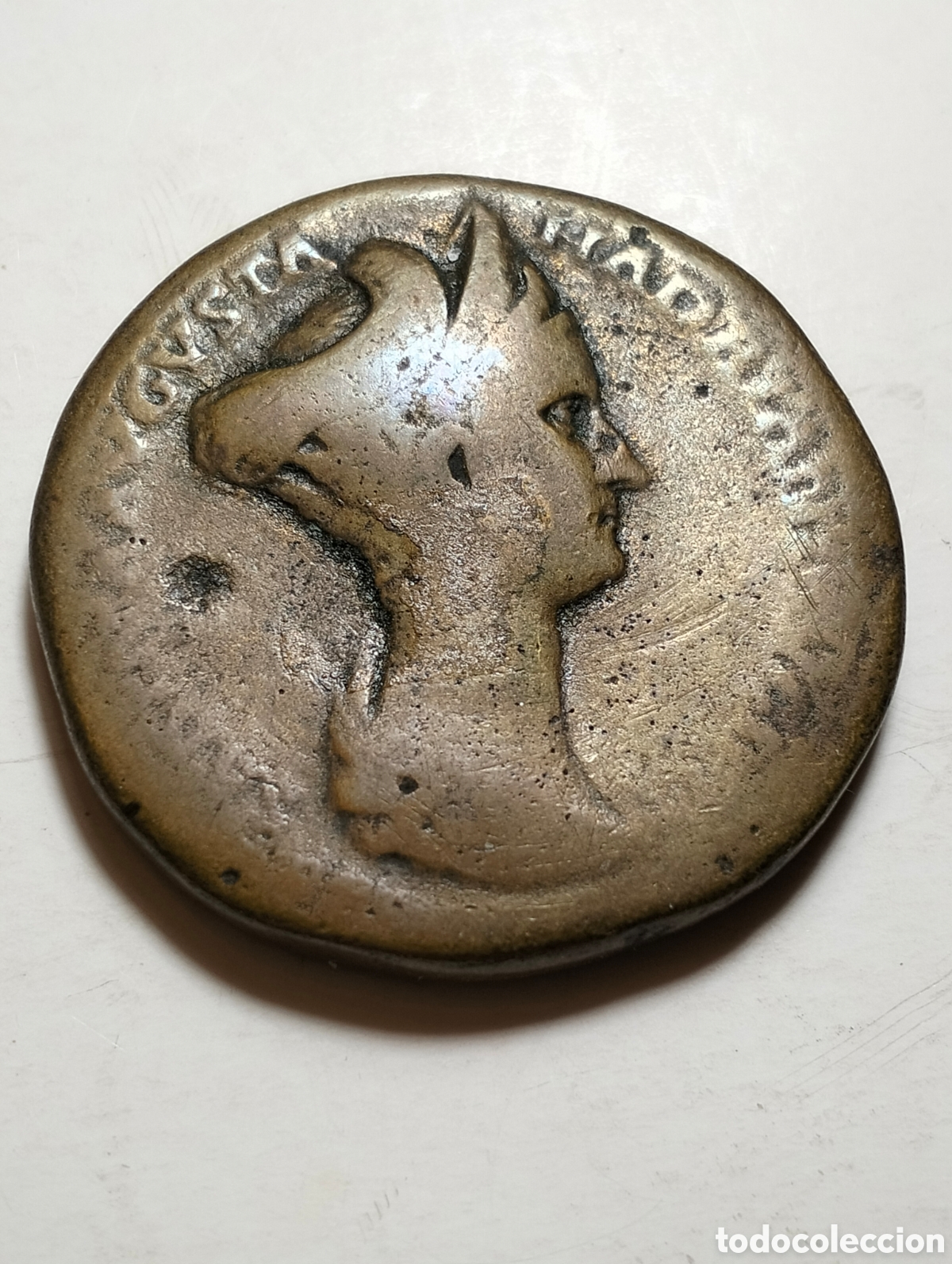 Moedas Imp&eacute;rio Romano: Emperatriz SABINA 128 al 157 dC. Sestercio.