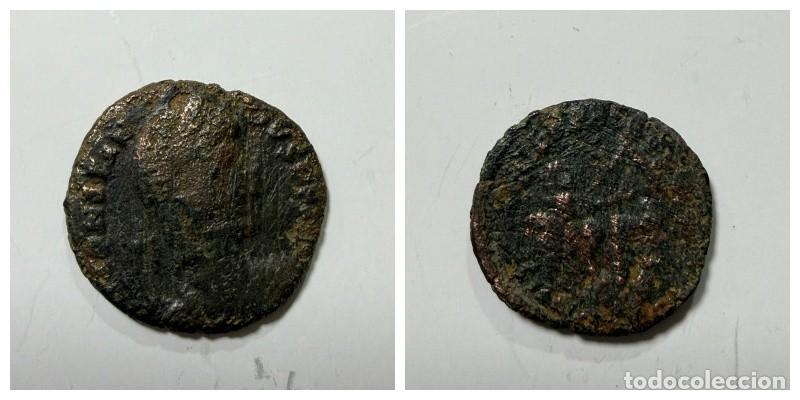 Moedas Imp&eacute;rio Romano: MONEDA. AE4 DE CONSTANCIO II TIPO VICTORIAE DD AVGG Q NN