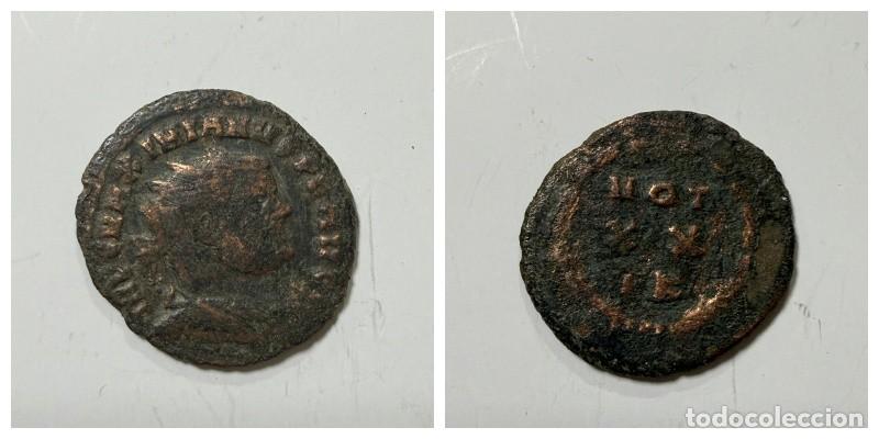M&uuml;nzen R&ouml;misches Reich: MONEDA. RIADIADO POST REFORMA DE MAXIMIANO H&Eacute;RCULES TIPO VOT XX. CECA CARTAGO. A&Ntilde;O 303 D.C.