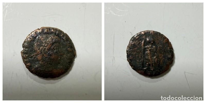 Monedas Imperio romano: MONEDA. AE4 DE CONSTANCIO II TIPO VIRTUS AUGUSTI. CECA DE ROMA.