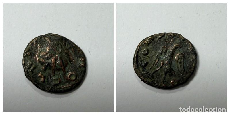 Monedas Imperio romano: MONEDA. RADIADO P&Oacute;STIMO CLAUDIO II TIPO CONSECRATIO CON &Aacute;GUILA REVERSO. CECA HISPANA