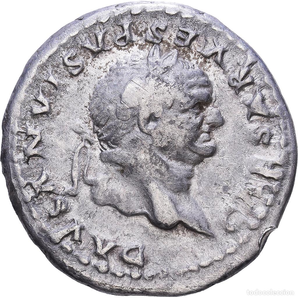 Monnaies Empire Romain: [#1547601] Roman Empire, Vespasian, Denarius, 77-78, Rome, Plata, BC+, RIC:964