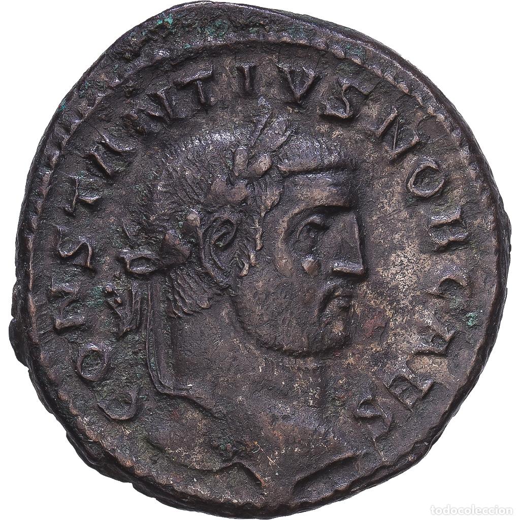 Monedas Imperio romano: [#1203454] Roman Empire, Constantius Chlorus, Follis, 296-297, Trier, Vell&oacute;n, MBC+