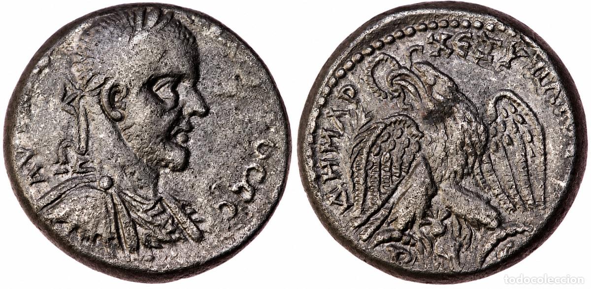 Monedas Imperio romano: TETRADRACMA DE MACRINO (217-218 d.C.) &ndash; BEROEA, SIRIA &ndash; BILL&Oacute;N &ndash; PRIEUR 889 &ndash; MONEDA ROMANA