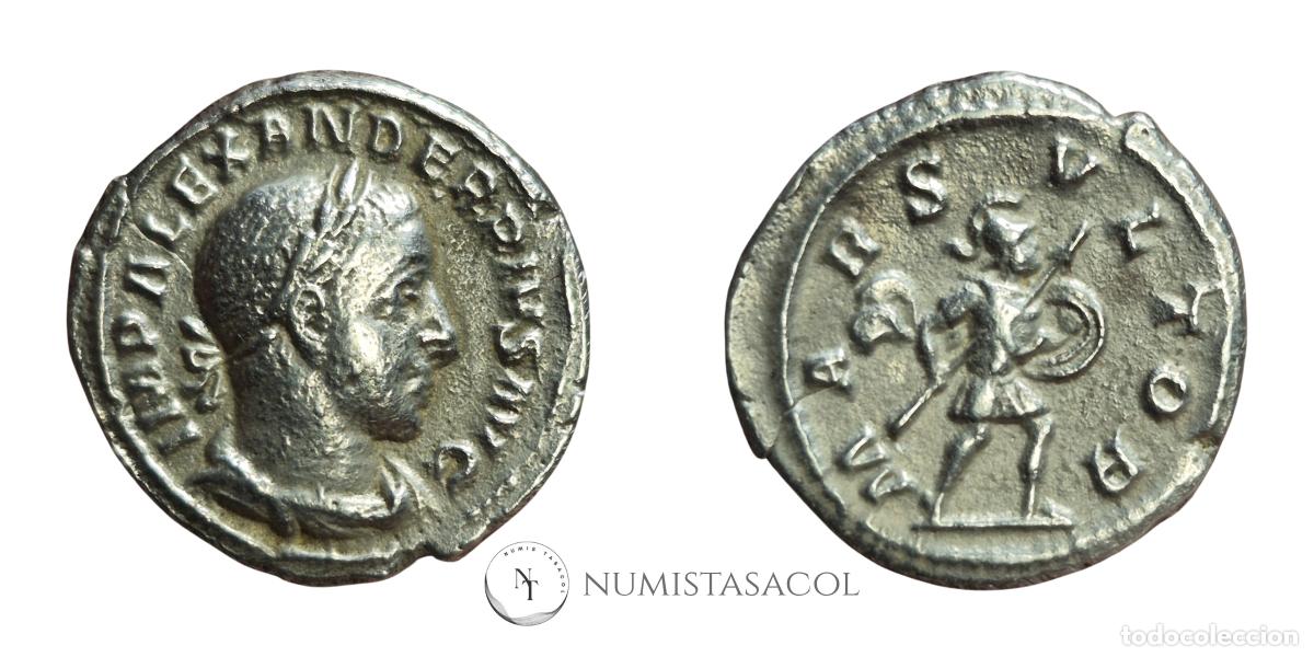 Monedas Imperio romano: NT/ DENARIO ALEJANDRO SEVERO MARTE (A1914) - Foto 3