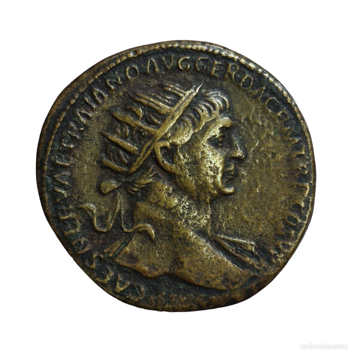 Moedas Imp&eacute;rio Romano: NT/ DUPONDIO TRAJANO REV. FORTUNA (A1915)