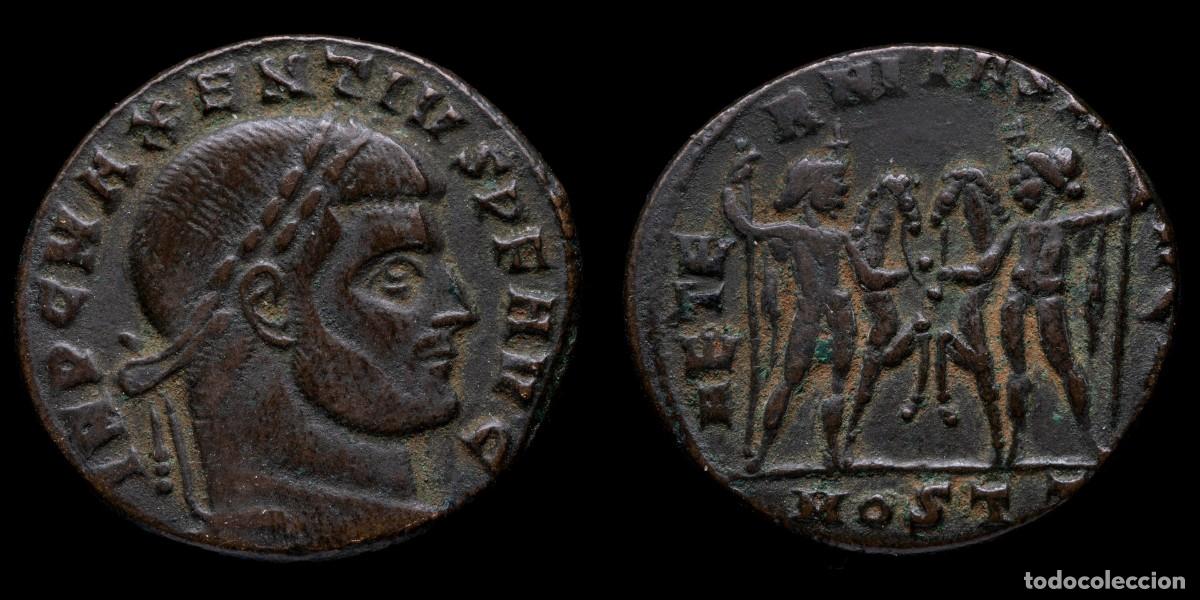 Monnaies Empire Romain: Maxentius Follis - AETERNITAS AVG N, Ostia - 23 mm / 5,91 gr.