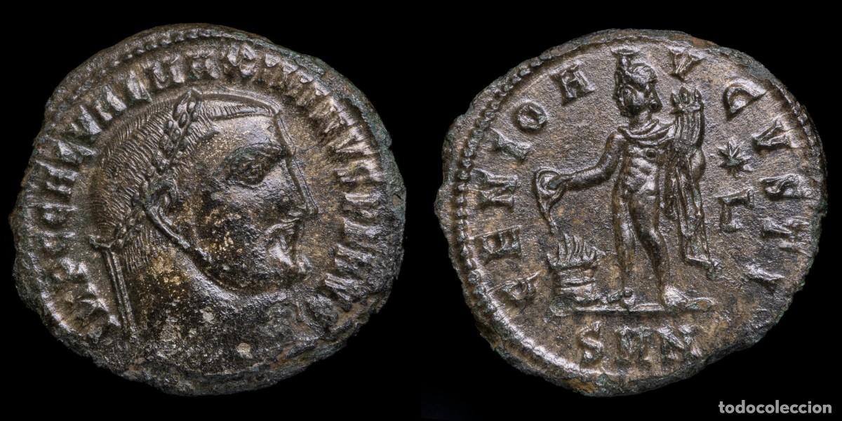 M&uuml;nzen R&ouml;misches Reich: Maximinus II Follis - GENIO AVGVSTI, Nicomedia - 22 mm / 4,20 gr.