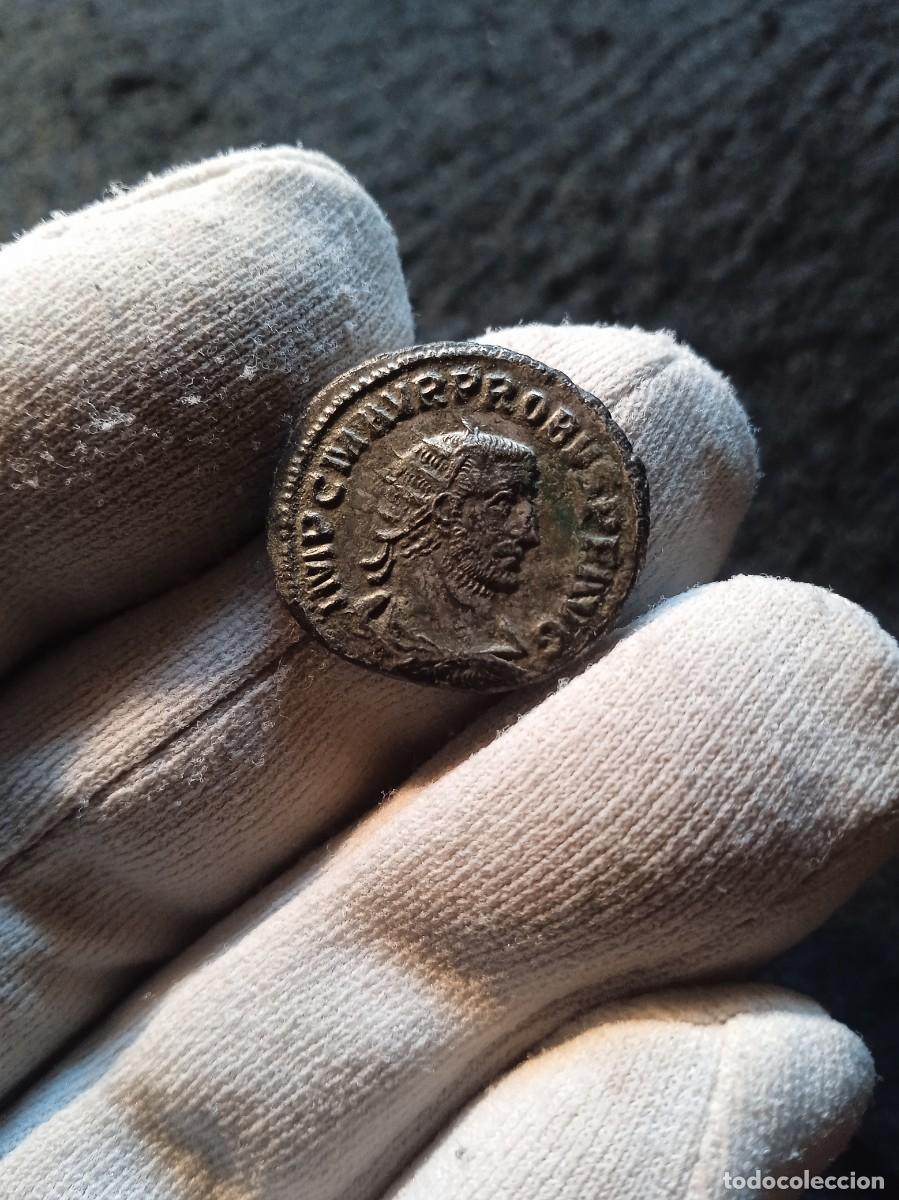 Monedas Imperio romano: Bonito antoniniano de Probo , ba&ntilde;o original de plata