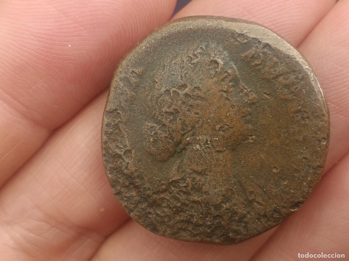 Monedas Imperio romano: Sestercio de Faustina Hija (147-175 dC)