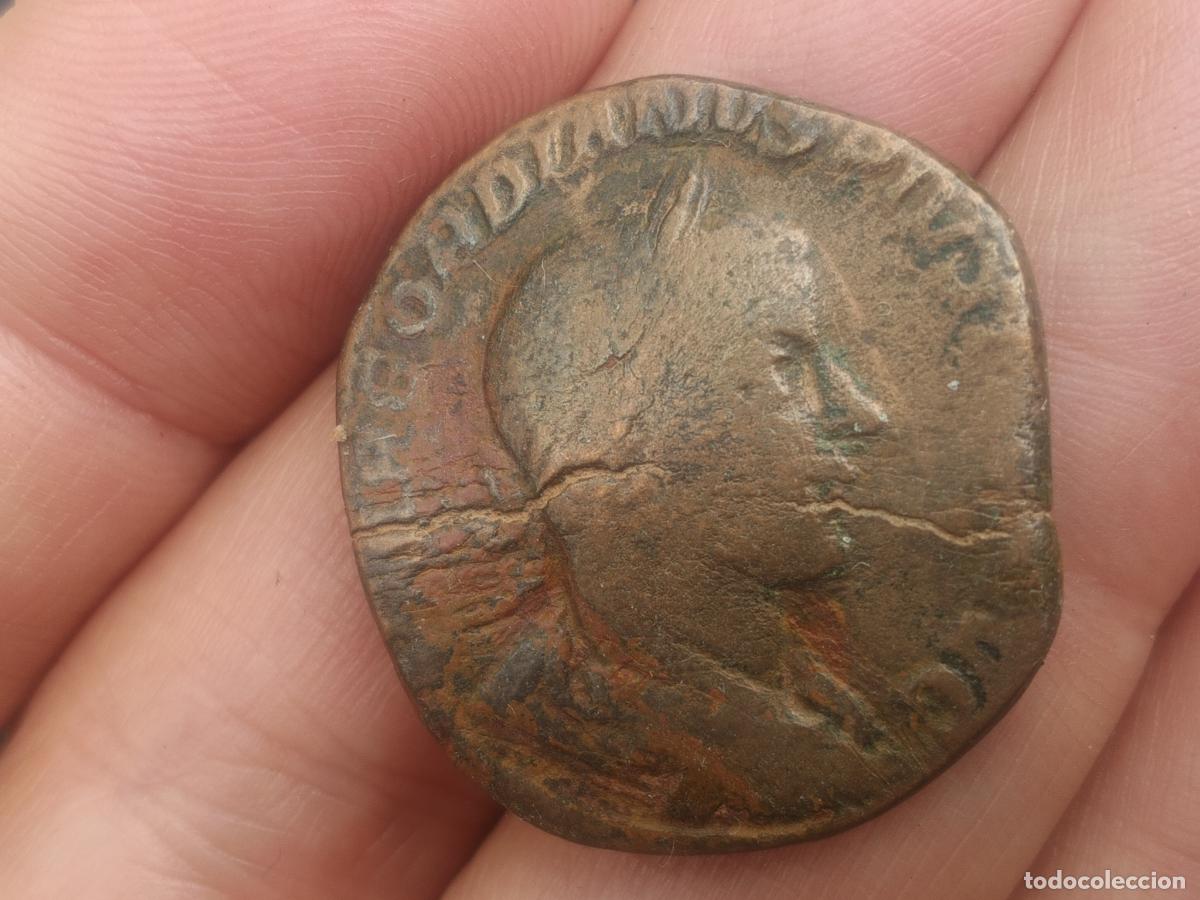 Monedas Imperio romano: SESTERCIO GORDIANO PIO