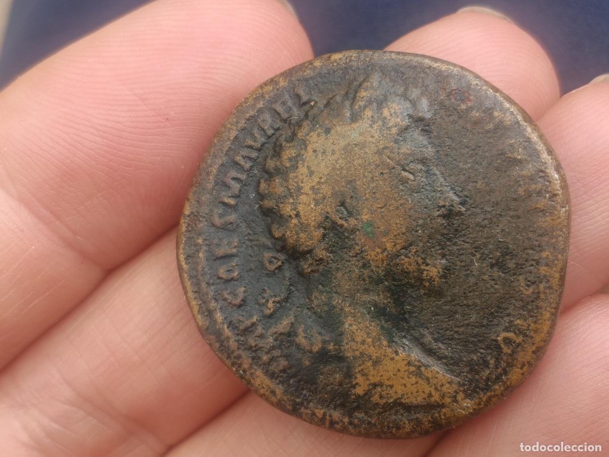Monedas Imperio romano: Sestercio Marco Aurelio 166 d.C. - Foto 1