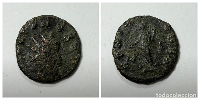 Monedas Imperio romano: MONEDA. ANTONINIANO GALIENO TIPO AEQUITAS AVG CECA DE ROMA. 3&ordf; OFICINA.