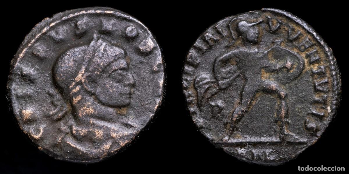 Monedas Imperio romano: Crispus Follis - PRINCIPIA IVVENTVTIS, Arles - 18 mm/ 3,36 gr.