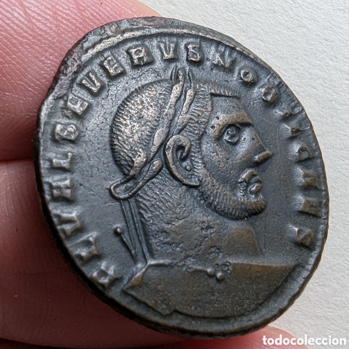 Monedas Imperio romano: Follis Severo II 305-306 dC Heraclea &rdquo;m&oacute;dulo grande&rdquo; - Foto 3