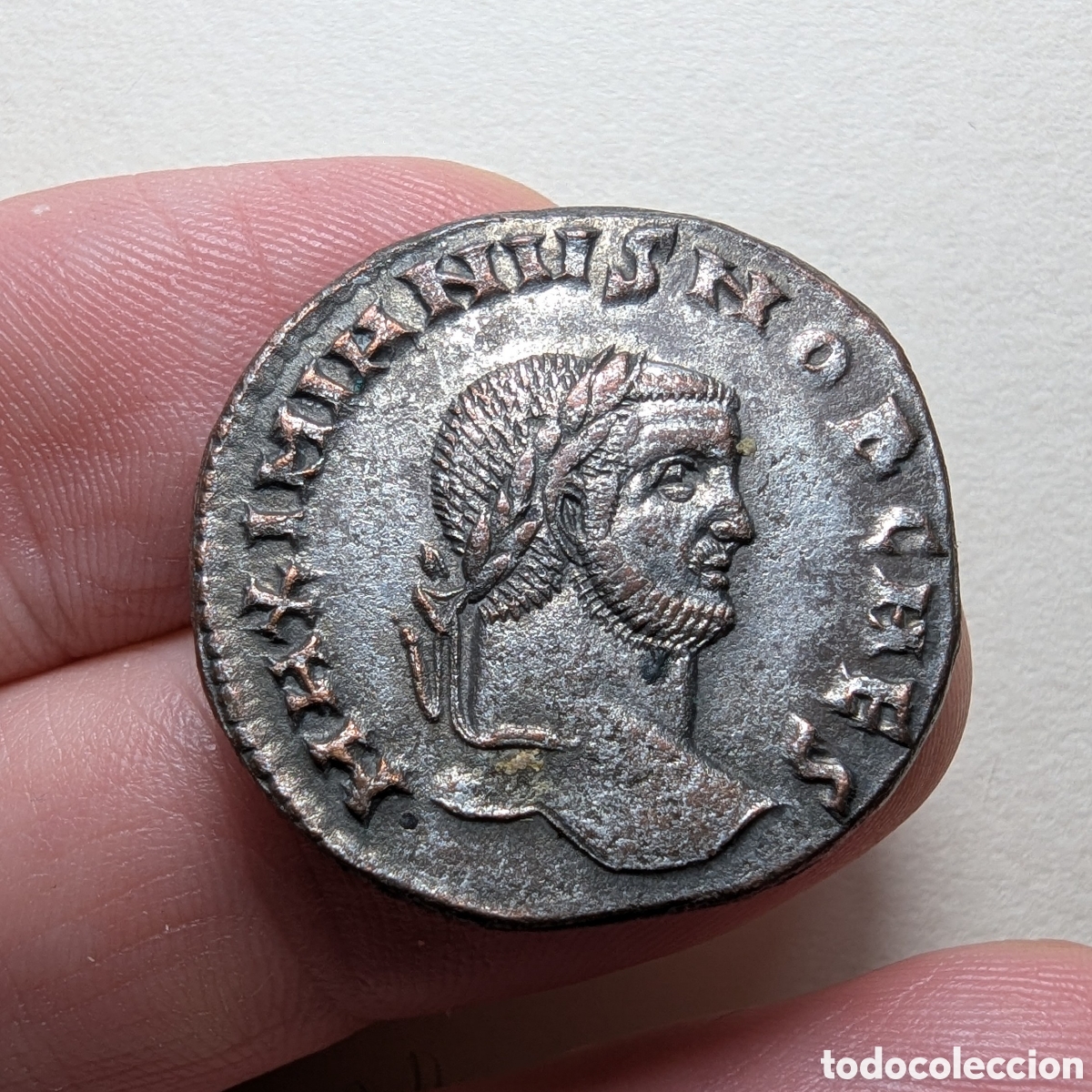 Monedas Imperio romano: Follis Galerio 298-299 dC Roma &rdquo;m&oacute;dulo grande&rdquo;