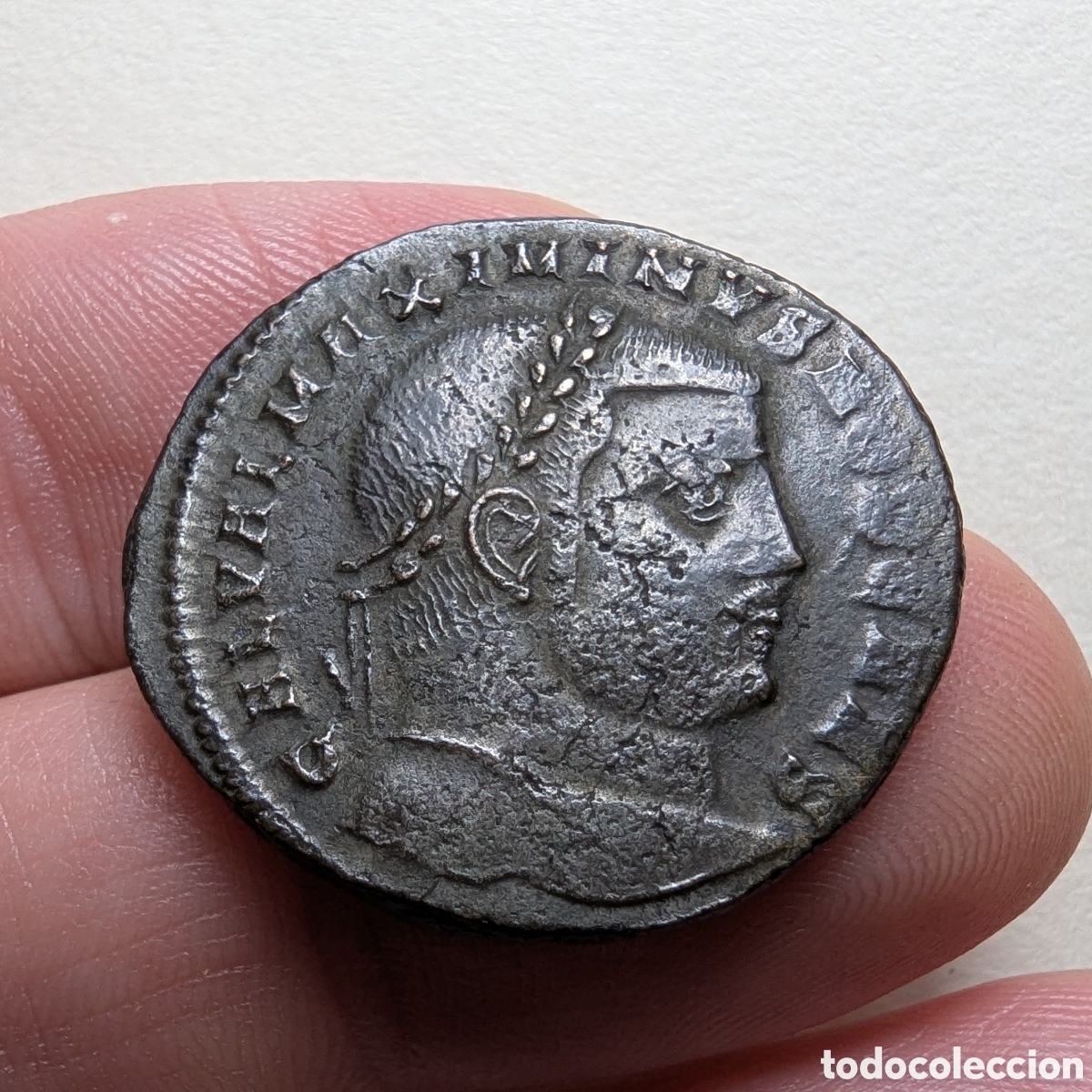 Monedas Imperio romano: Follis Maximino II Daza 308-310 dC Nicomedia &rdquo;m&oacute;dulo grande&rdquo;