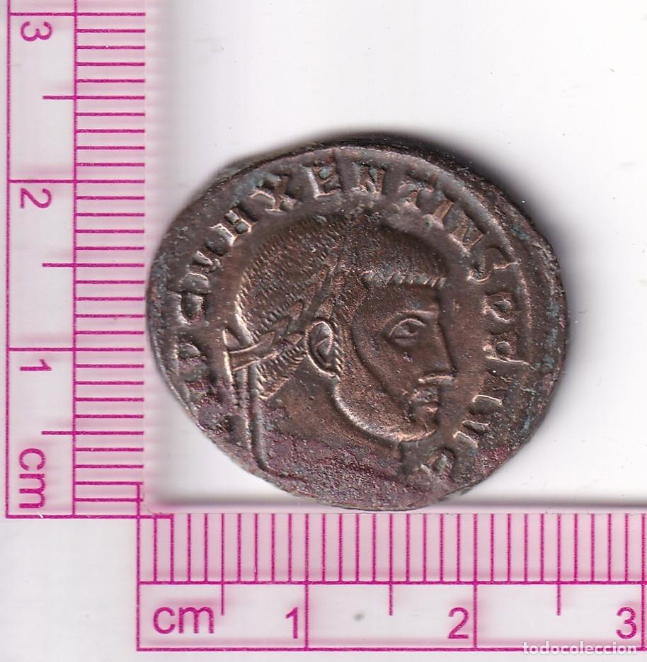 Monedas Imperio romano: CRE2414 MONEDA ROMANA NUMMUS MAJENCIO ROMA Y TEMPLO 308-310