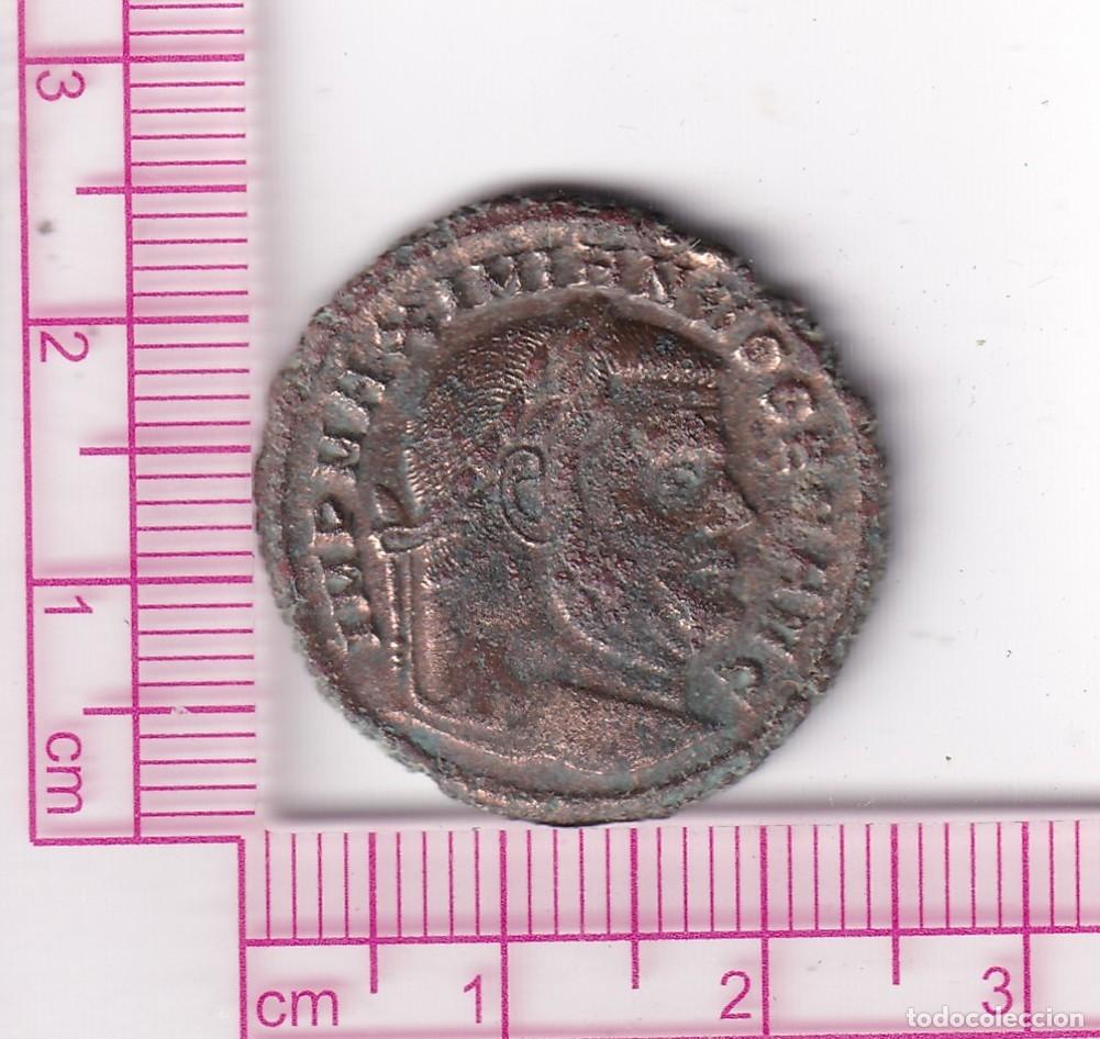 Monedas Imperio romano: CRE2475 MONEDA ROMANA NUMMUS CARTAGO MAXIMIANO CARTAGO Y TEMPLO 307