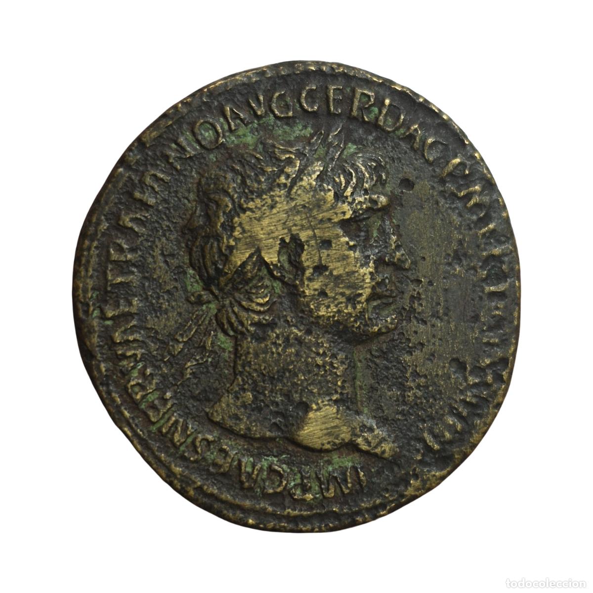 Monedas Imperio romano: NT/ SESTERCIO TRAJANO REV. VICTORIA (A1980)