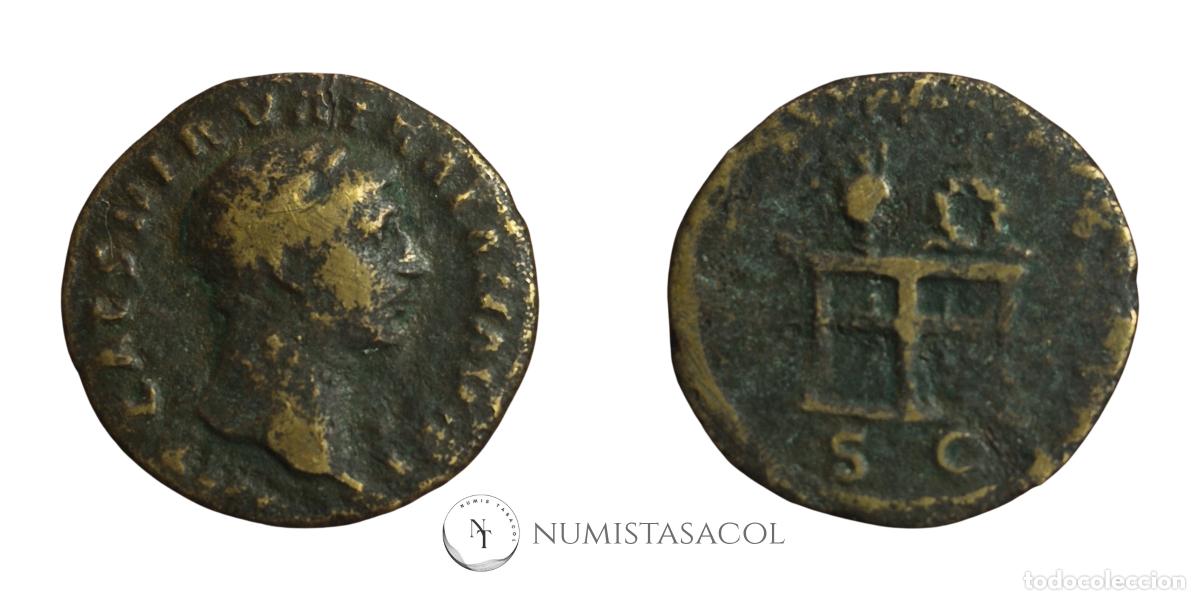 Monedas Imperio romano: NT/ SEMIS TRAJANO REV. MESA (A1984) - Foto 3